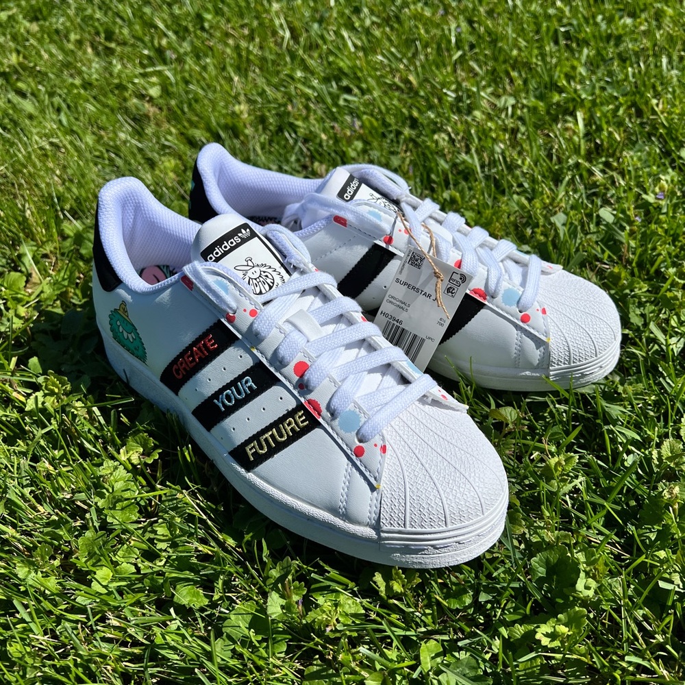 Adidas Originals Youth Superstar X KEVIN LYONS J GS Sneaker Shoe White (H03946)